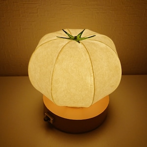 Tomato type Japanese paper shade night lamp image 2