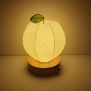 Apple type Japanese paper shade night lamp image 4