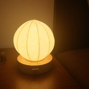 Ball type Japanese paper shade night lamp