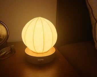 Ball type Japanese paper shade night lamp