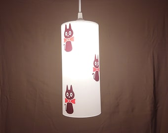 Cat pattern 1 illuminated print lampshade