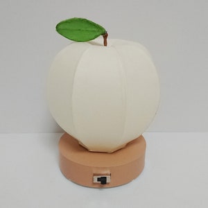 Apple type Japanese paper shade night lamp image 6