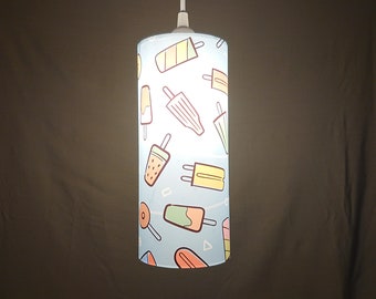 ice candy pattern illuminated print lampshade