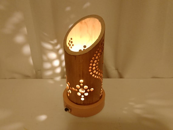 Bamboo night lamp deals