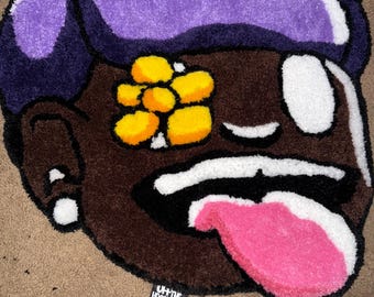 Lil Uzi Album Cover Rug – Handmade Tufted Carpet, Fan Art Decor
