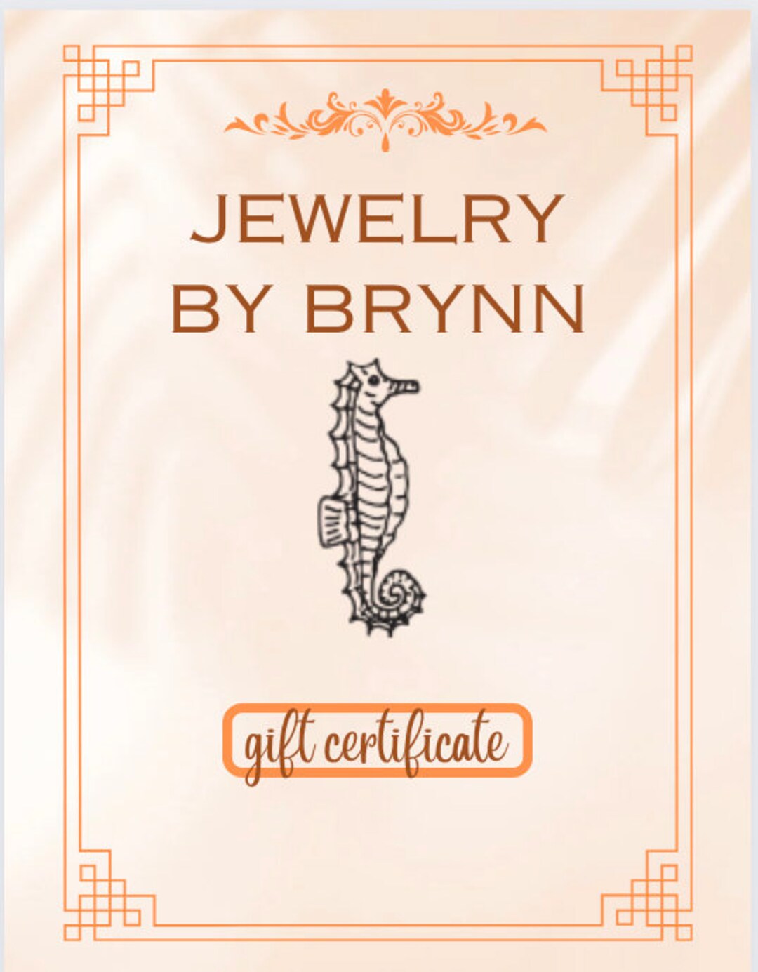 Jewelry by Brynn Gift Certificate (digital or Paper) - Etsy