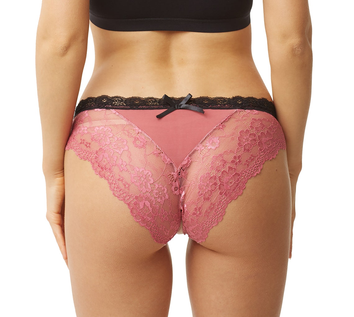 Open Crotch PeekaBoo Floral Lace Cheeky Panties Etsy