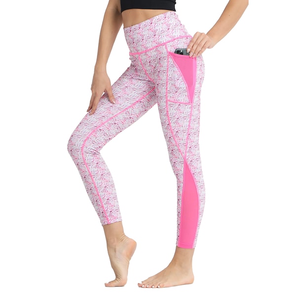 OLSOE Women's High Waist Yoga Leggings With Deep Side Pockets | Tummy Control, Sweat-Wicking - View #5