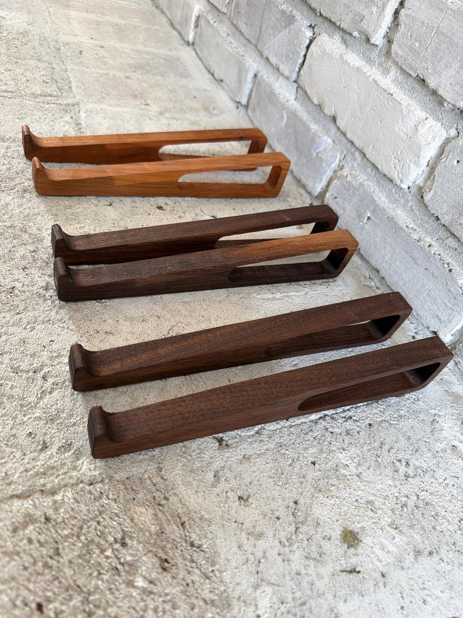 Handmade Walnut Laptop Stand Risers | Ergonomic Wood Lift, Set of 2 - Etsy