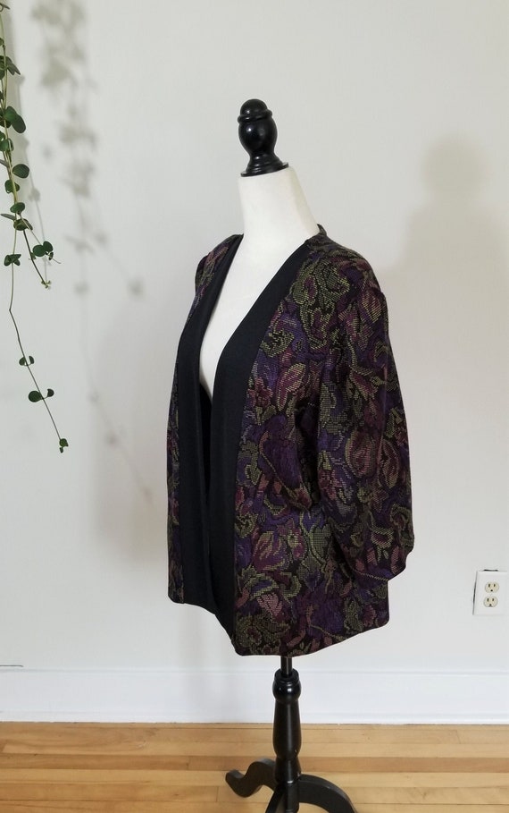 Vintage 80s Knit Cardigan with Shoulder Pads