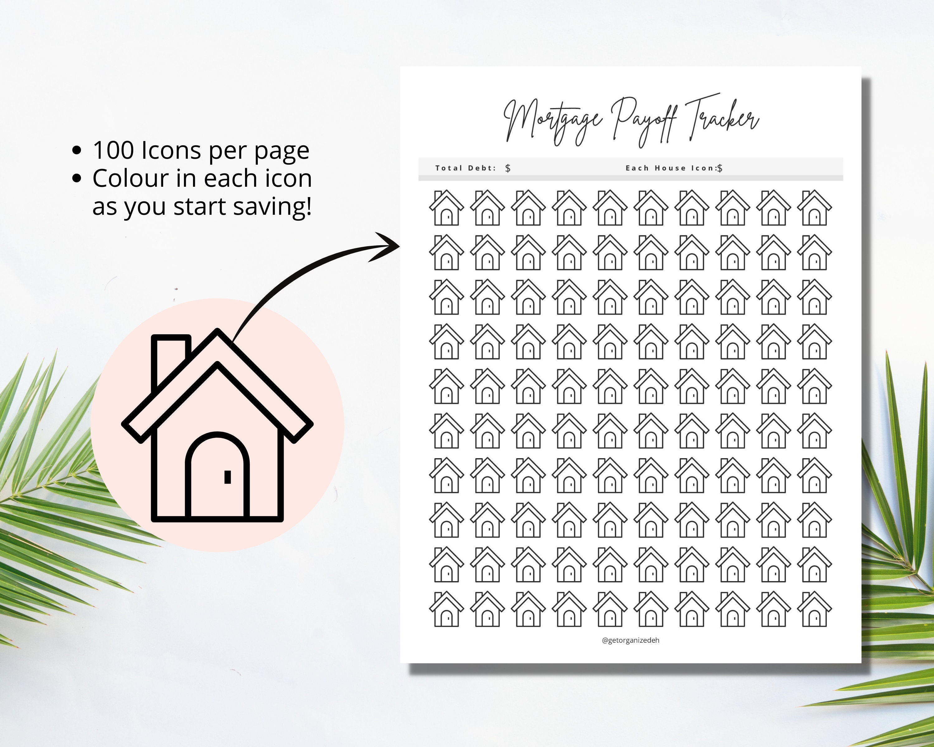 Mortgage Payoff Tracker Printable House Payment Mortgage Etsy