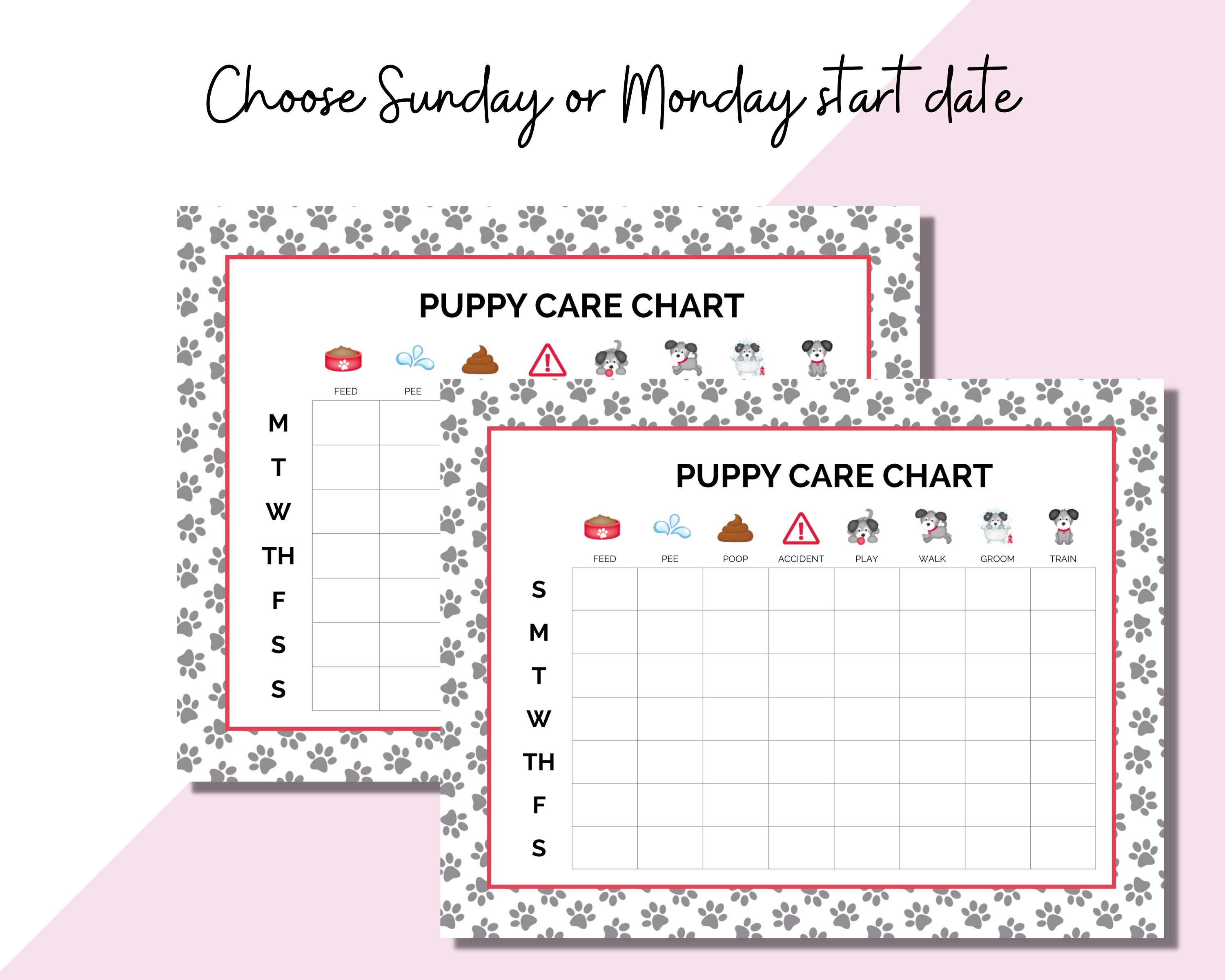 Printable Puppy Potty Training Schedule Chart