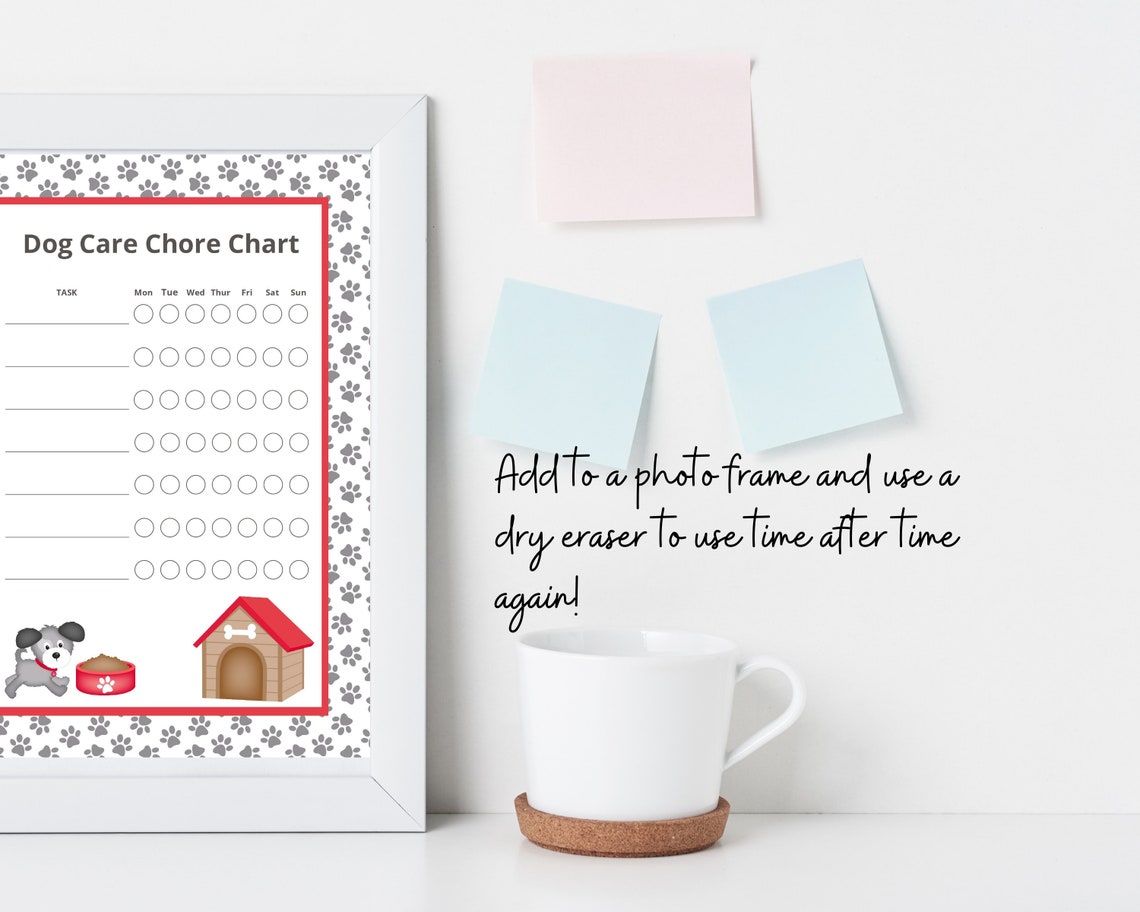 Fillable Dog Chore Chart Printable Editable Puppy Chore | Etsy