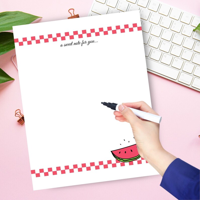 Watermelon Letter Writing Paper Watermelon Stationery Letter | Etsy