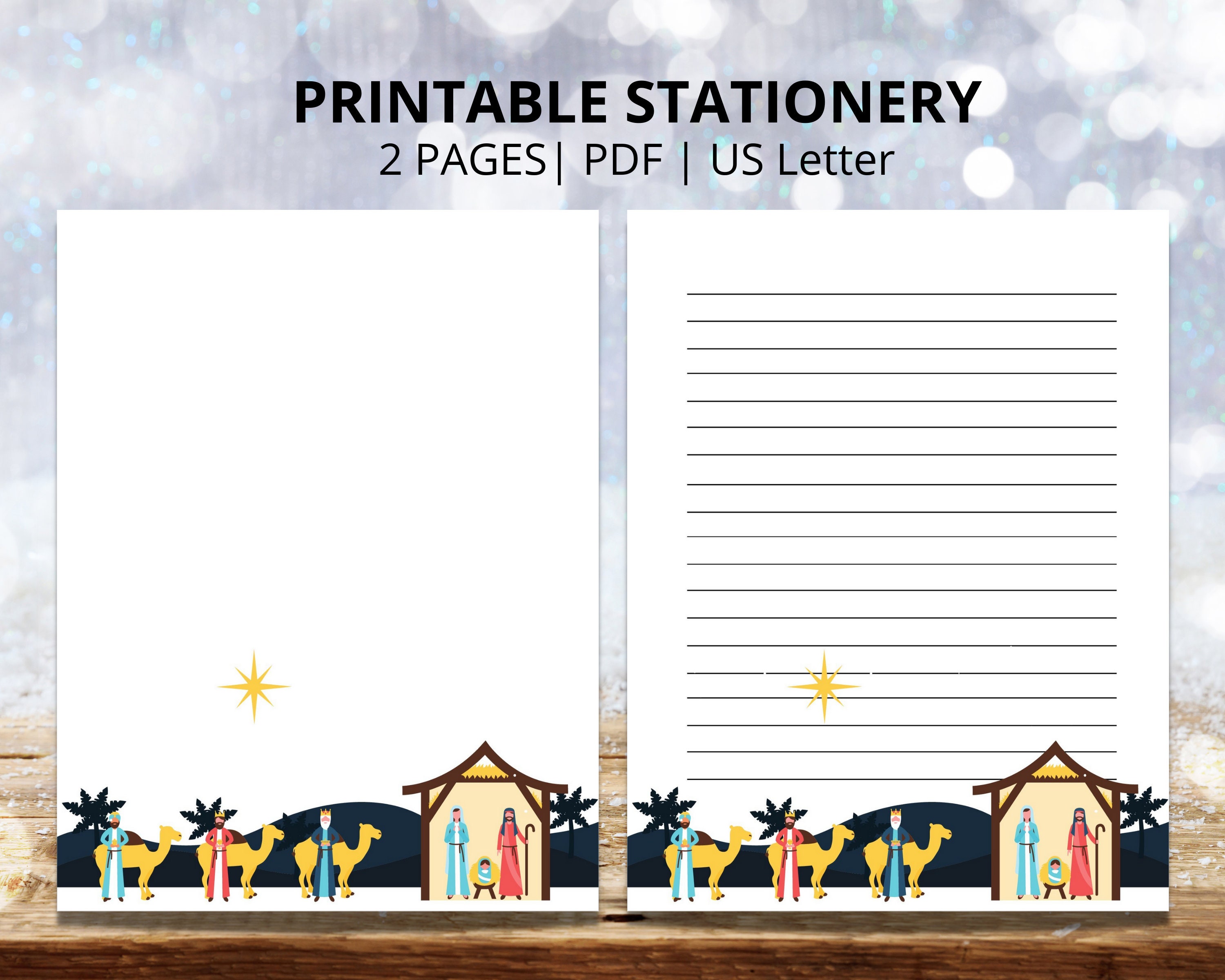 Free Printable Nativity Stationary