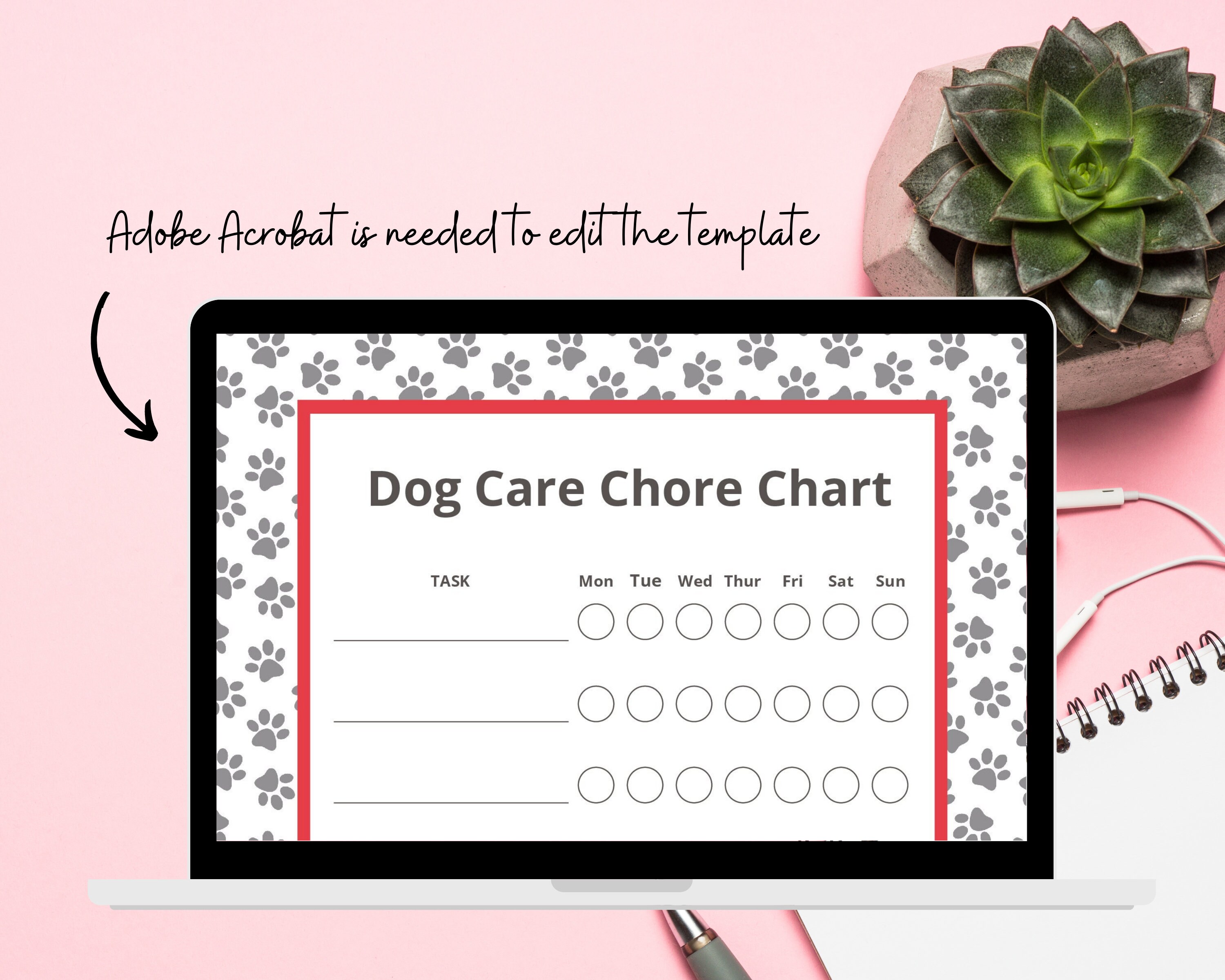 Fillable Dog Chore Chart Printable Editable Puppy Chore | Etsy