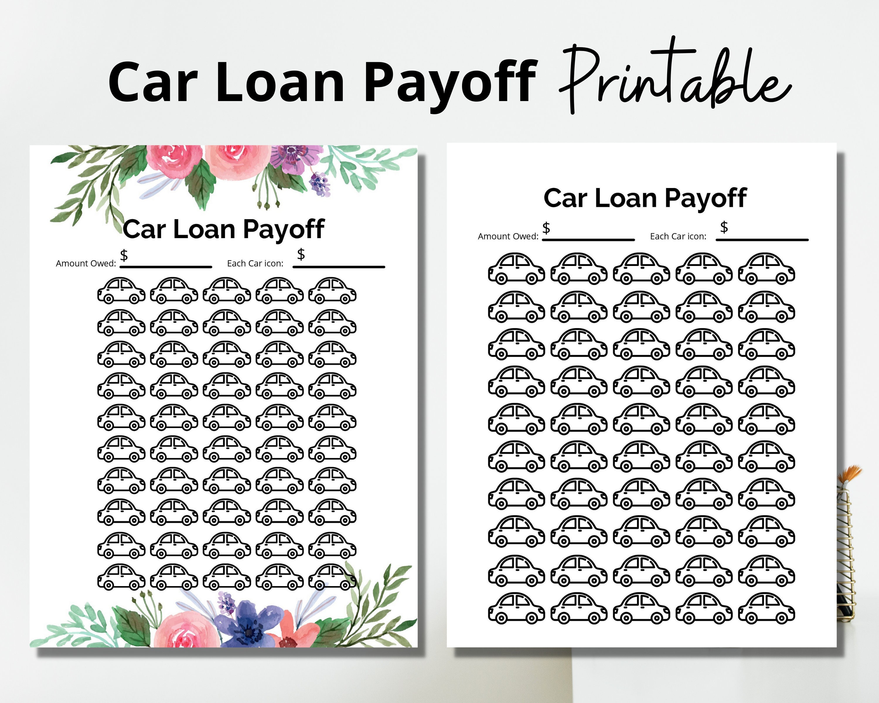Car Loan Tracker Printable Debt Payoff Tracker Debt Tracker | Etsy