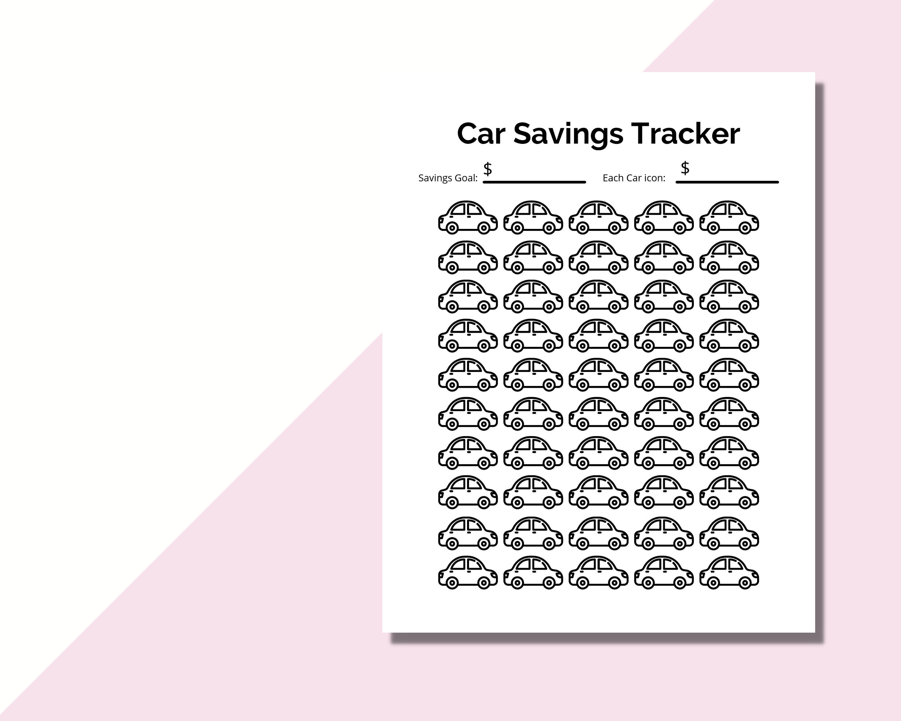 car-savings-tracker-printable-savings-goal-tracker-bujo-etsy