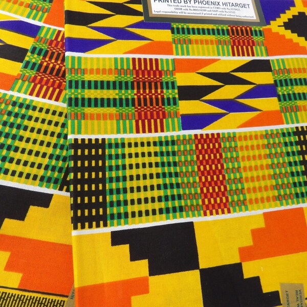 African Print Kente Fabric, Kitenge/Ankara by the Yard