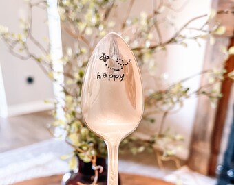 Hand Stamped Vintage Silverware, Mother's Day Gift, Tea Party, Tea Lover, Coffee Spoon, Birthday, Personalized Gift