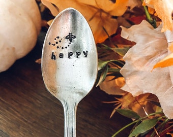 Hand Stamped Vintage Silverware, Mother's Day Gift, Tea Party, Tea Lover, Coffee Spoon, Birthday, Personalized Gift