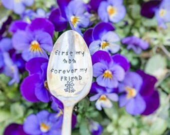 Hand Stamped Vintage Silverware, Mother's Day Gift, Tea Party, Tea Lover, Coffee Spoon, Birthday, Personalized Gift