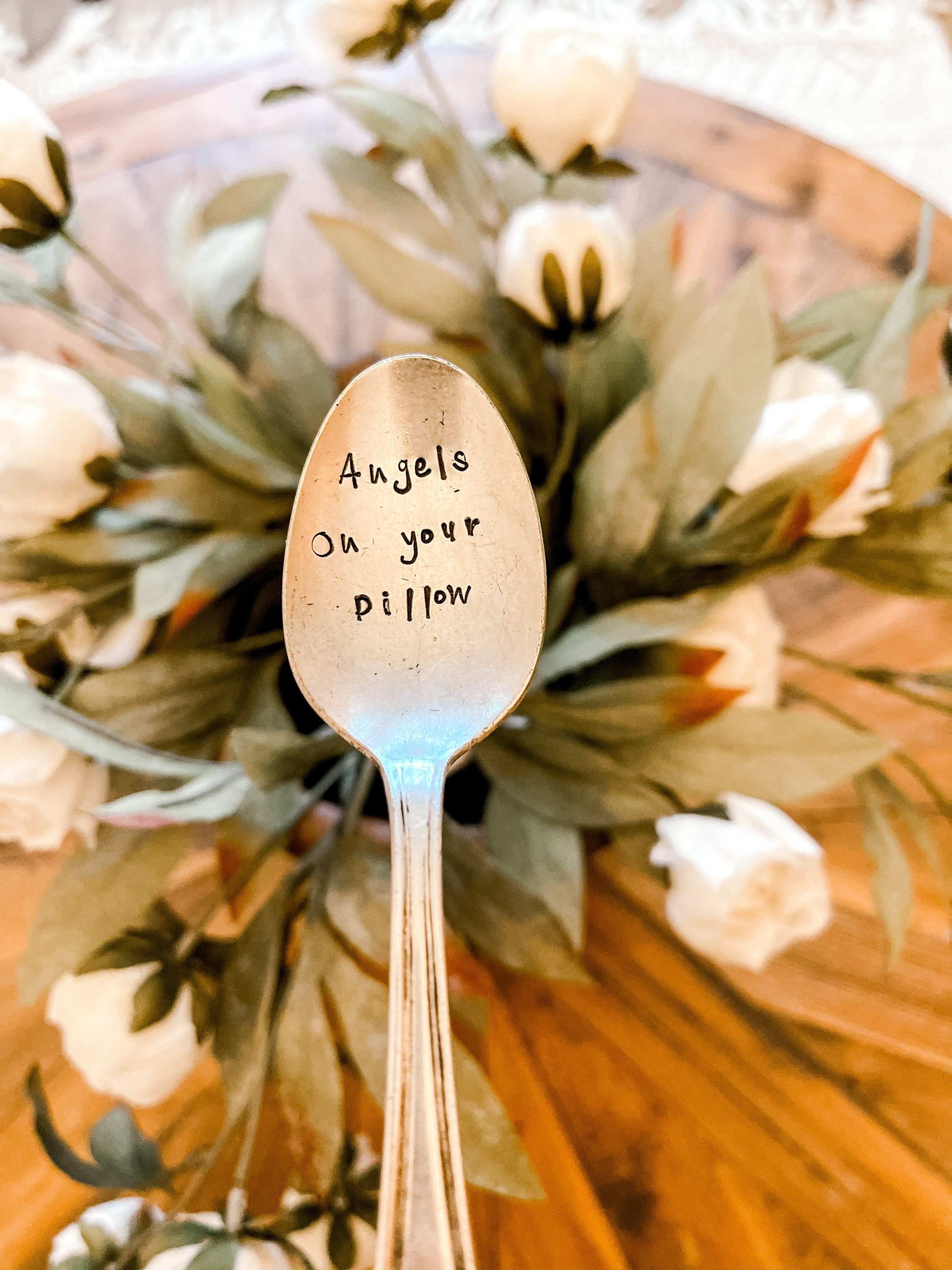 Angels on Your Pillow Novelty Gift Stamped Spoon Etsy