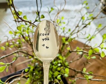 Hand Stamped Vintage Silverware, Mother's Day Gift, Tea Party, Tea Lover, Coffee Spoon, Birthday, Personalized Gift