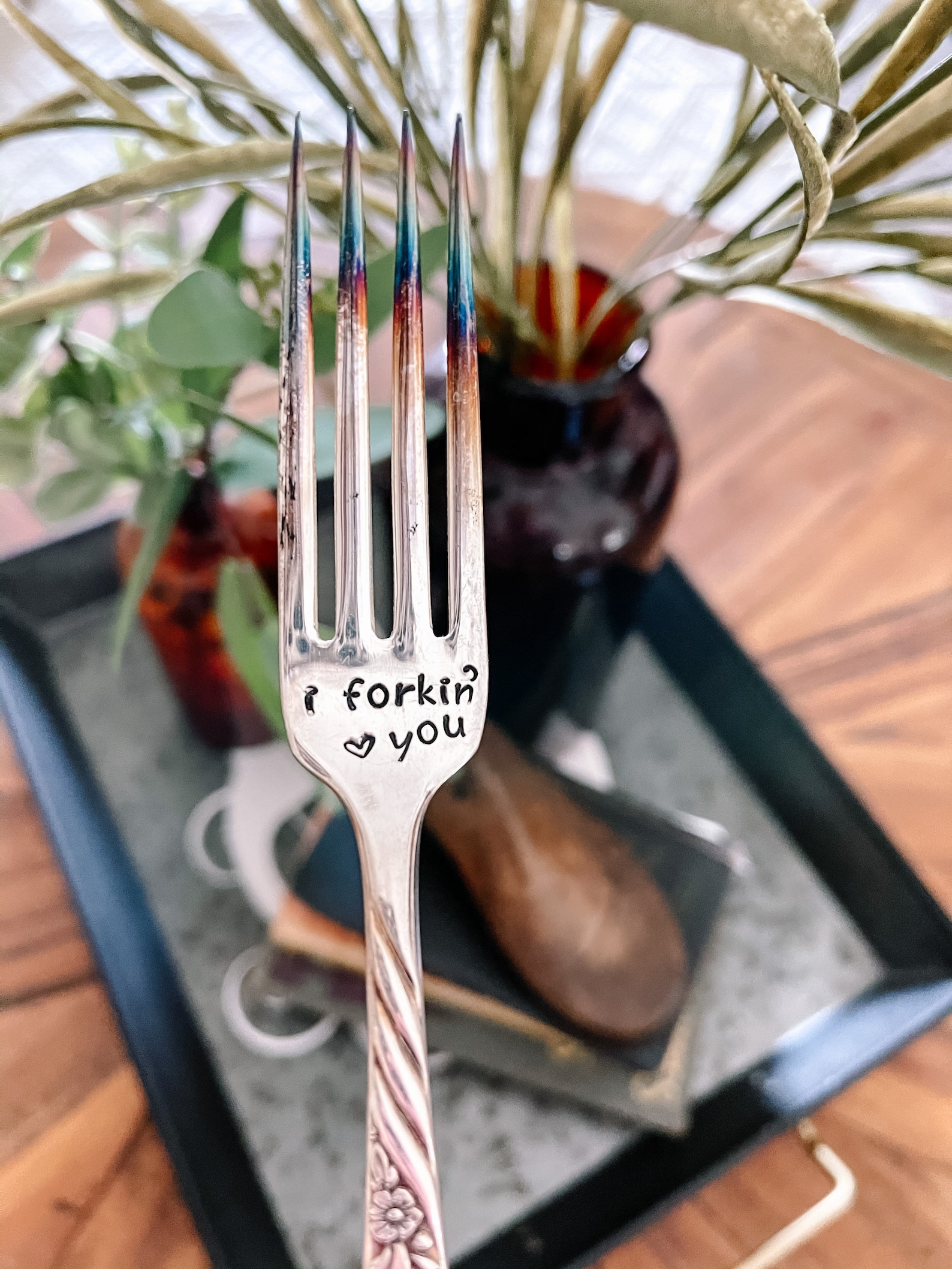 I Forkin Love You Novelty Gift Stamped Fork Etsy