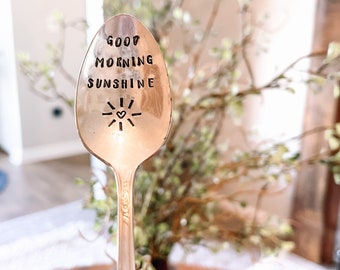 Hand Stamped Vintage Silverware, Mother's Day Gift, Tea Party, Tea Lover, Coffee Spoon, Birthday, Personalized Gift