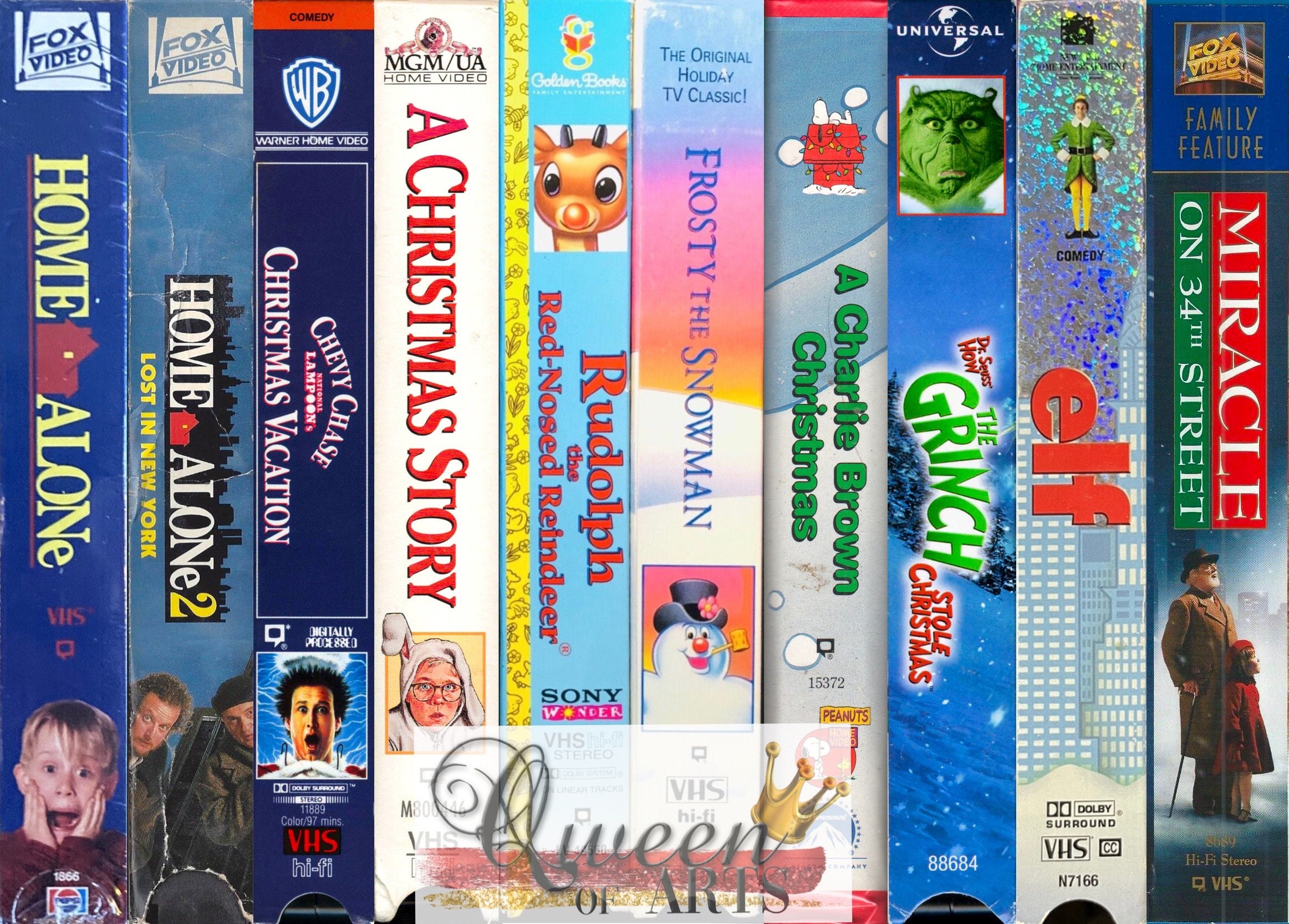 Classic Christmas VHS Movie Tumbler Template PNG FILE Etsy