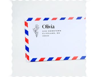 Sello de dirección de devolución personalizado / Sello personalizado autoentintable / Estampador de alta calidad para sobres / Sello de dirección personalizado para oficina en casa