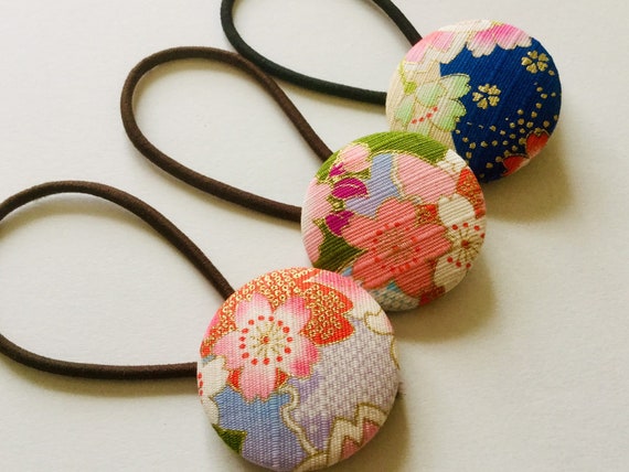 3pcs Japanese Kimono Pattern Hair Tie Etsy