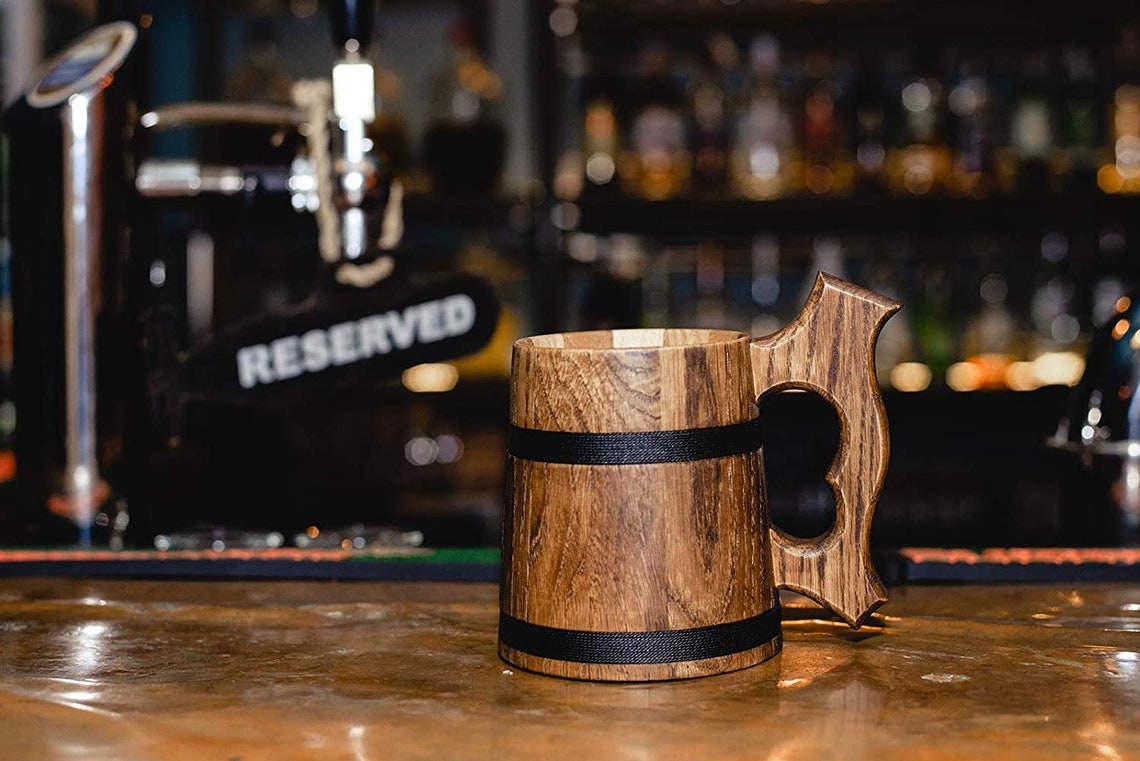 Handmade Wood Mug Wooden Beer Mug Beer Mug Tankard Wood Etsy