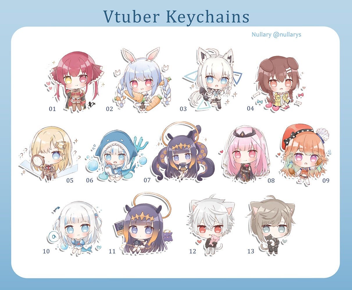 Hololive Vtuber Hoshimachi Suisei Double-sided Acrylic Keychain Charm Volume.1 Hololive Vtuber Hoshimachi Suisei Double-sided Acrylic Keychain Charm Volume.1
