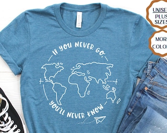 Cute Travel Shirt, Vacation Wanderlust Shirt, Adventure Awaits T-Shirt, Adventurer Gift, Wanderlust Travel Addict Shirt