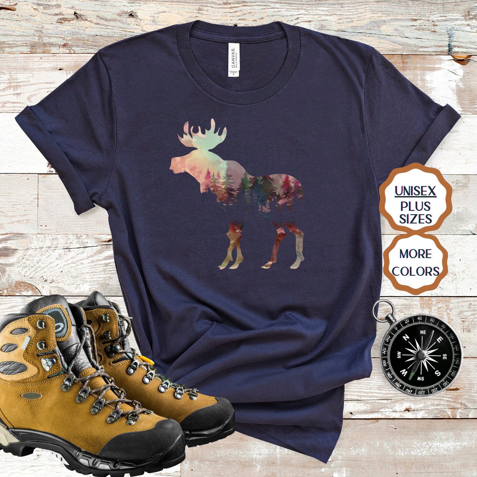 Womens Moose Hoodie Moose Shirt Moose Gift Wildlife Etsy