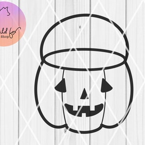 Pumpkin Bucket Svg, Halloween Svg, Halloween Clipart, Trick or Treat, Pumpkin, Jackolantern, Treat Bucket, DXF