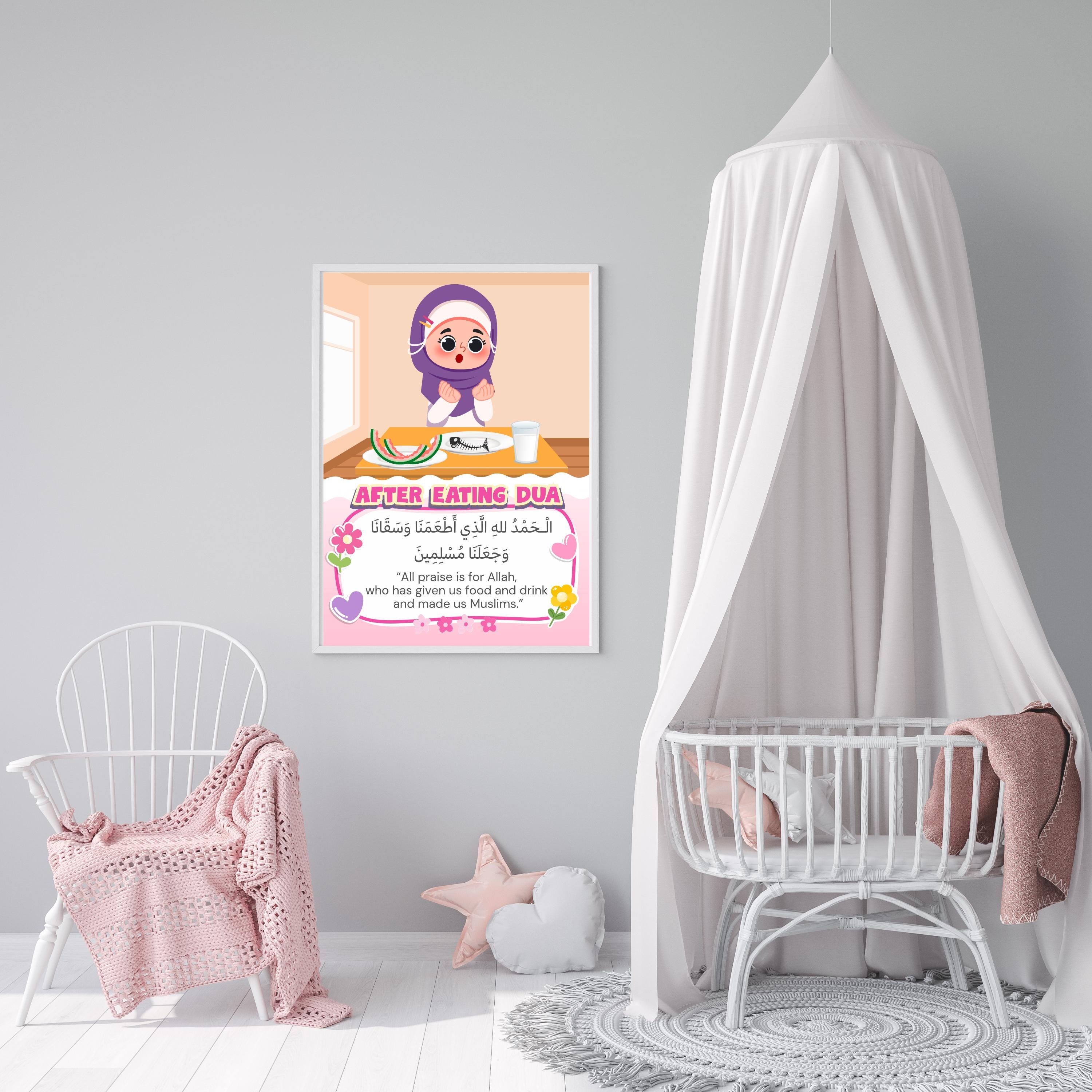After Eating Dua for Kids | Islamic Food Dua Wall Art | Muslim ...