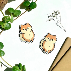Autocollant Poméranie | découpe vinyle mat | étanche | Résistant aux UV | chien mignon | bon garçon | autocollant pour ordinateur portable | papeterie