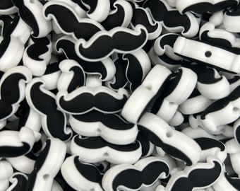 EXCLUSIVE Mustache Silicone Focal Bead