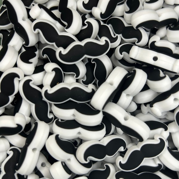 EXCLUSIVE Mustache Silicone Focal Bead
