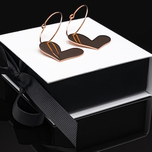 Heart Shape Rose Gold Earring