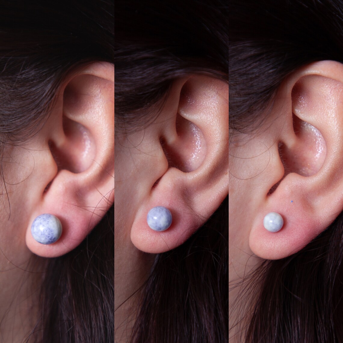 Lavender Jade Stud Earrings Purple Jade Guatemalan Etsy