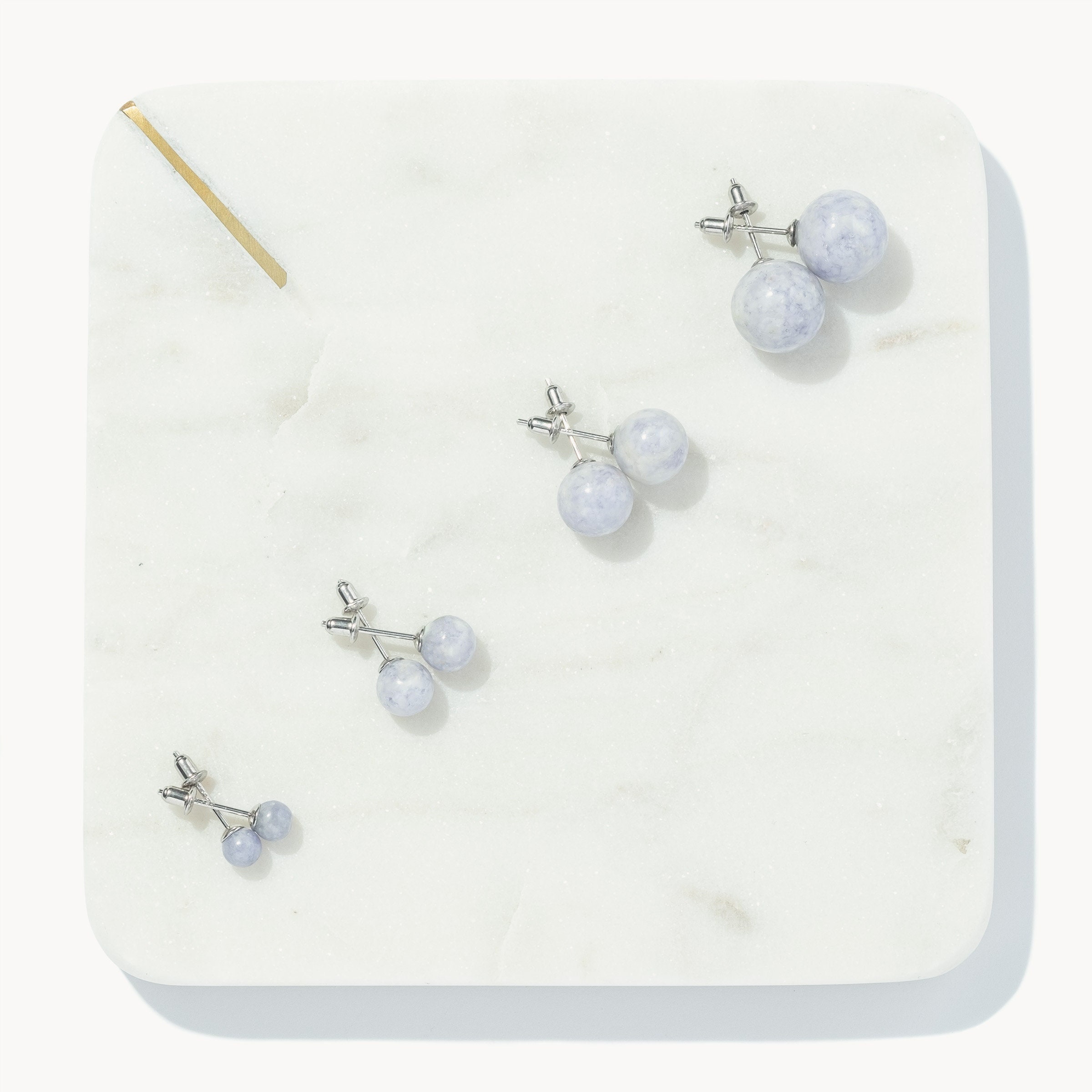 Lavender Jade Stud Earrings Purple Jade Guatemalan Etsy