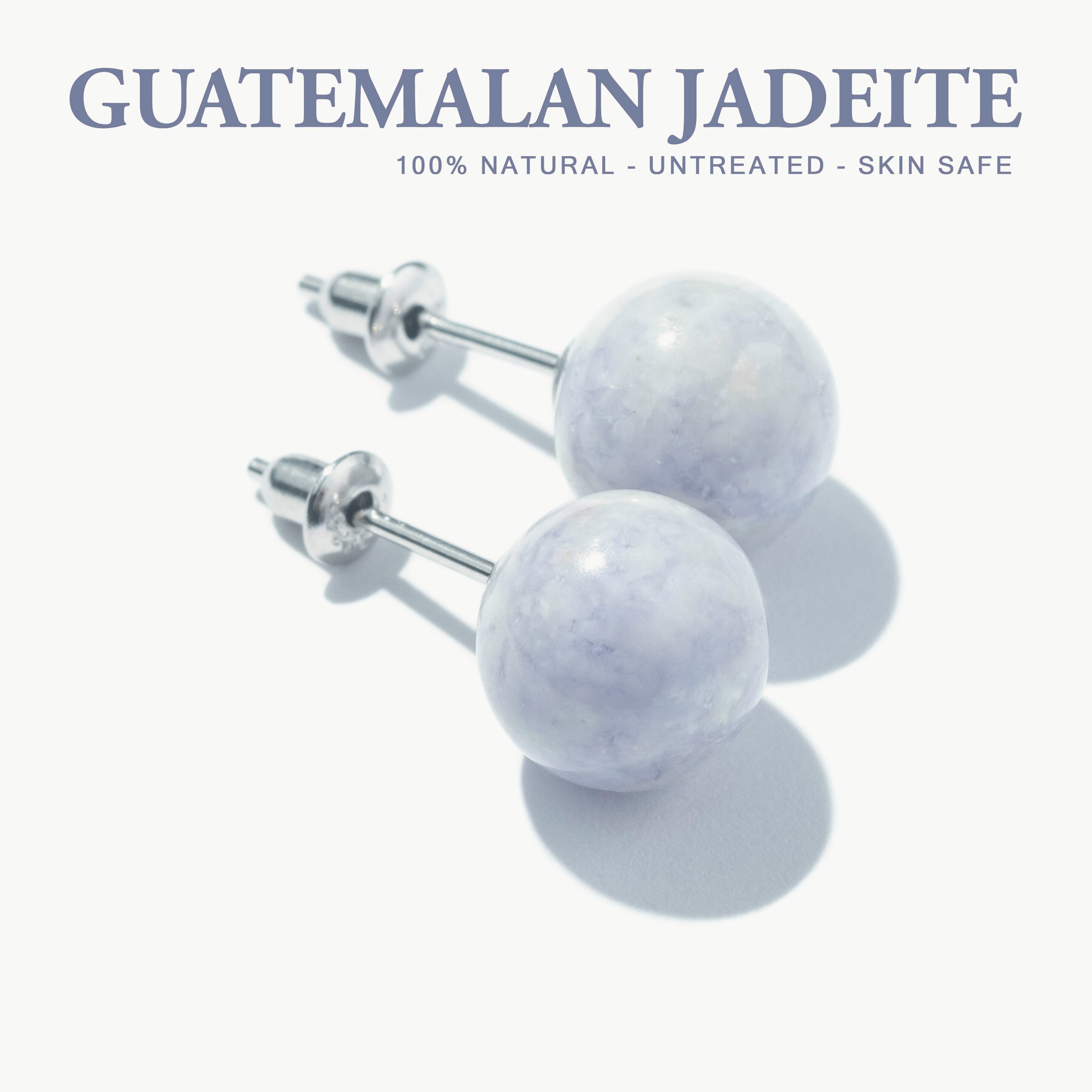 Lavender Jade Stud Earrings Purple Jade Guatemalan Etsy