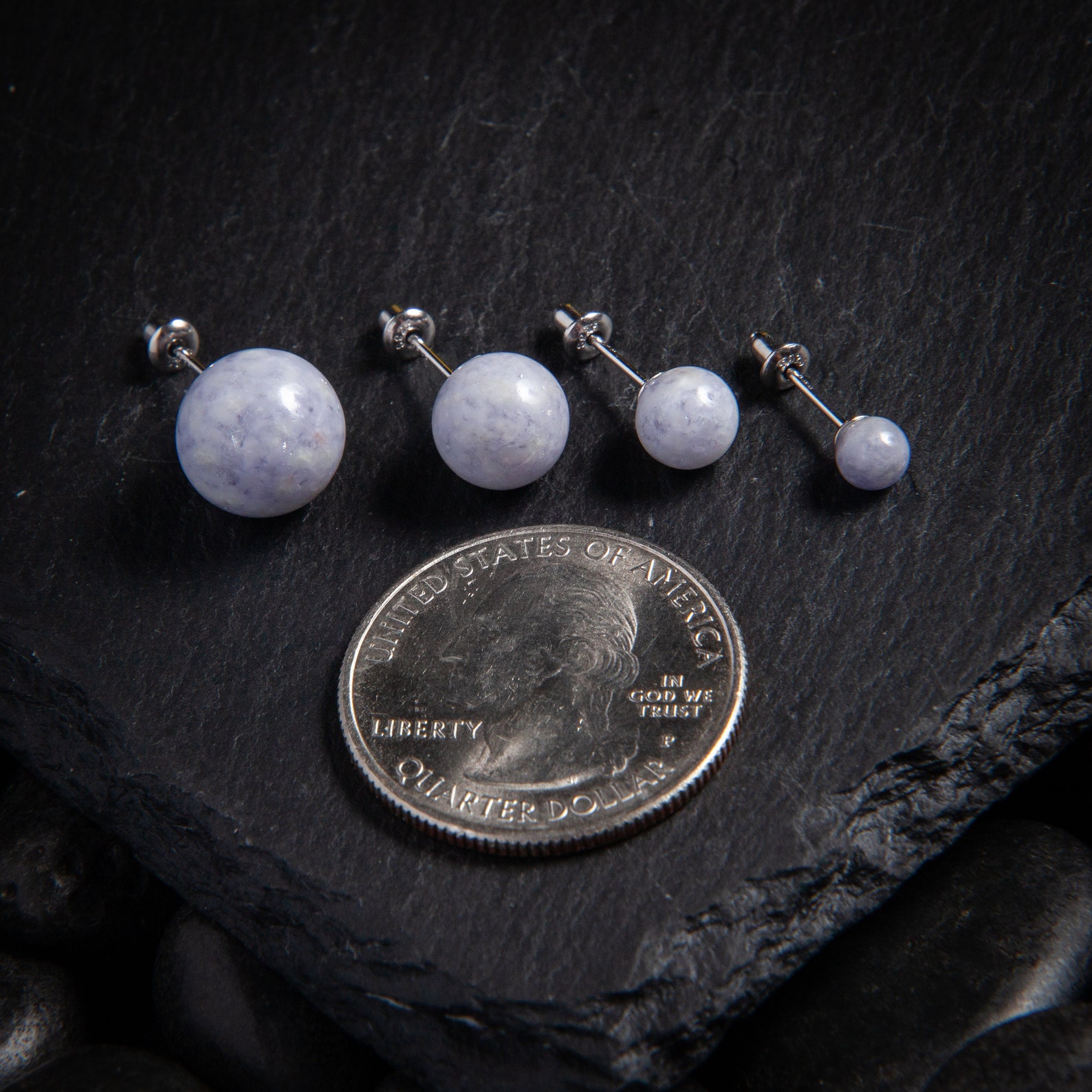 Lavender Jade Stud Earrings Purple Jade Guatemalan Etsy