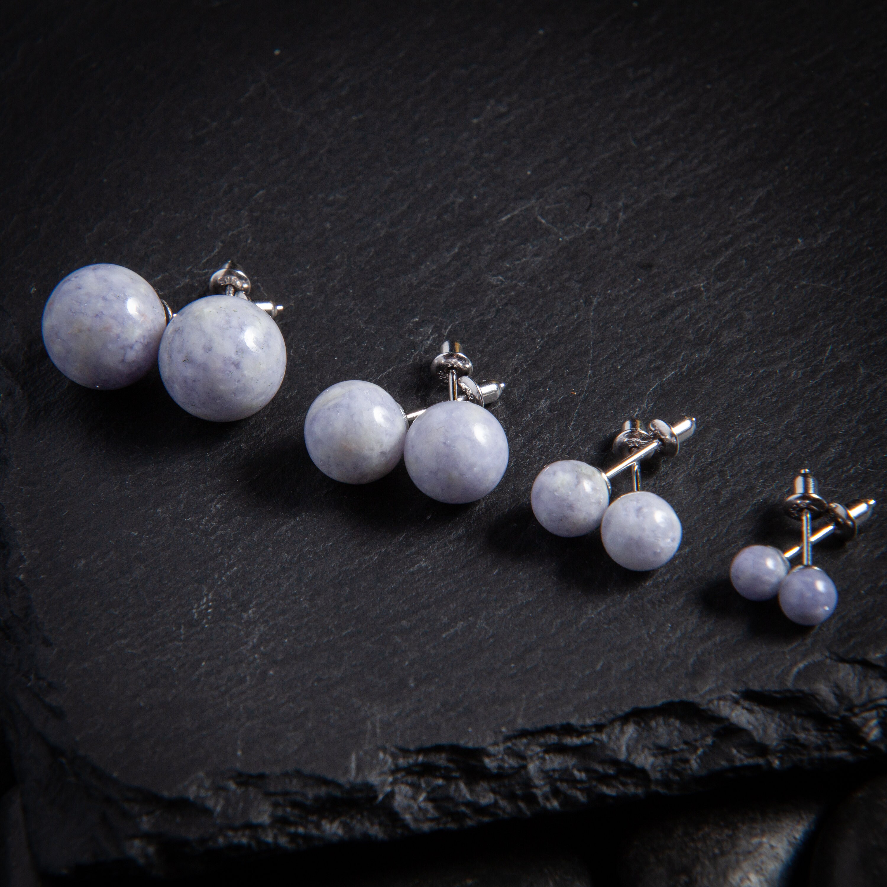 Lavender Jade Stud Earrings Purple Jade Guatemalan Etsy
