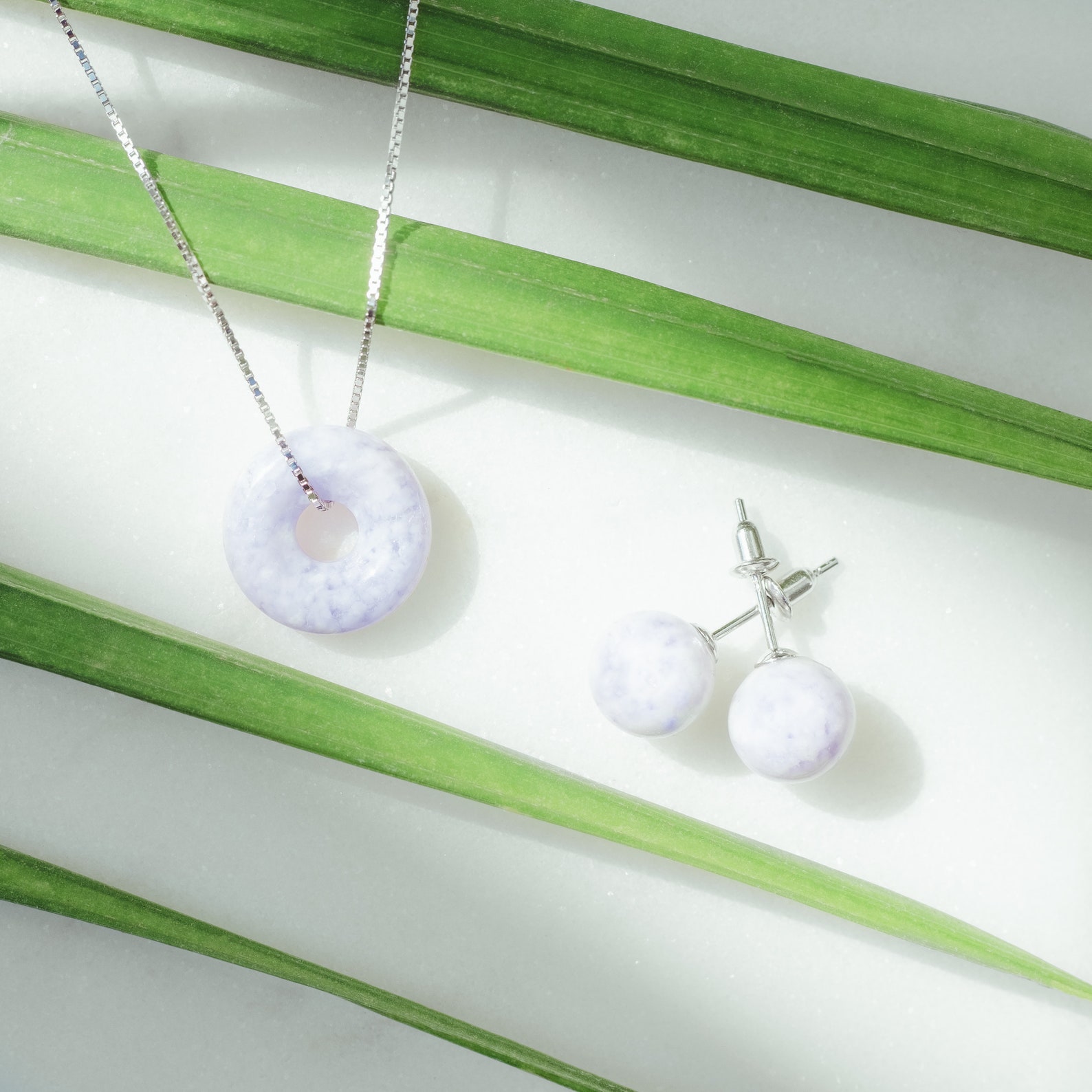 Lavender Jade Stud Earrings Purple Jade Guatemalan Etsy