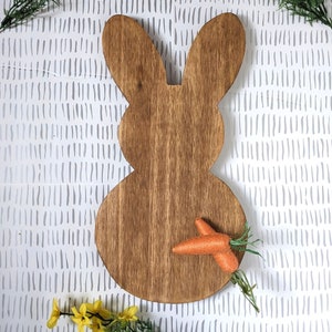 Easter Bunny Charcuterie Board, Cute Easter Bunny, Wooden Bunny Platter, Easter Decor for table, Spring Gift for Women, Spring Wood Decor